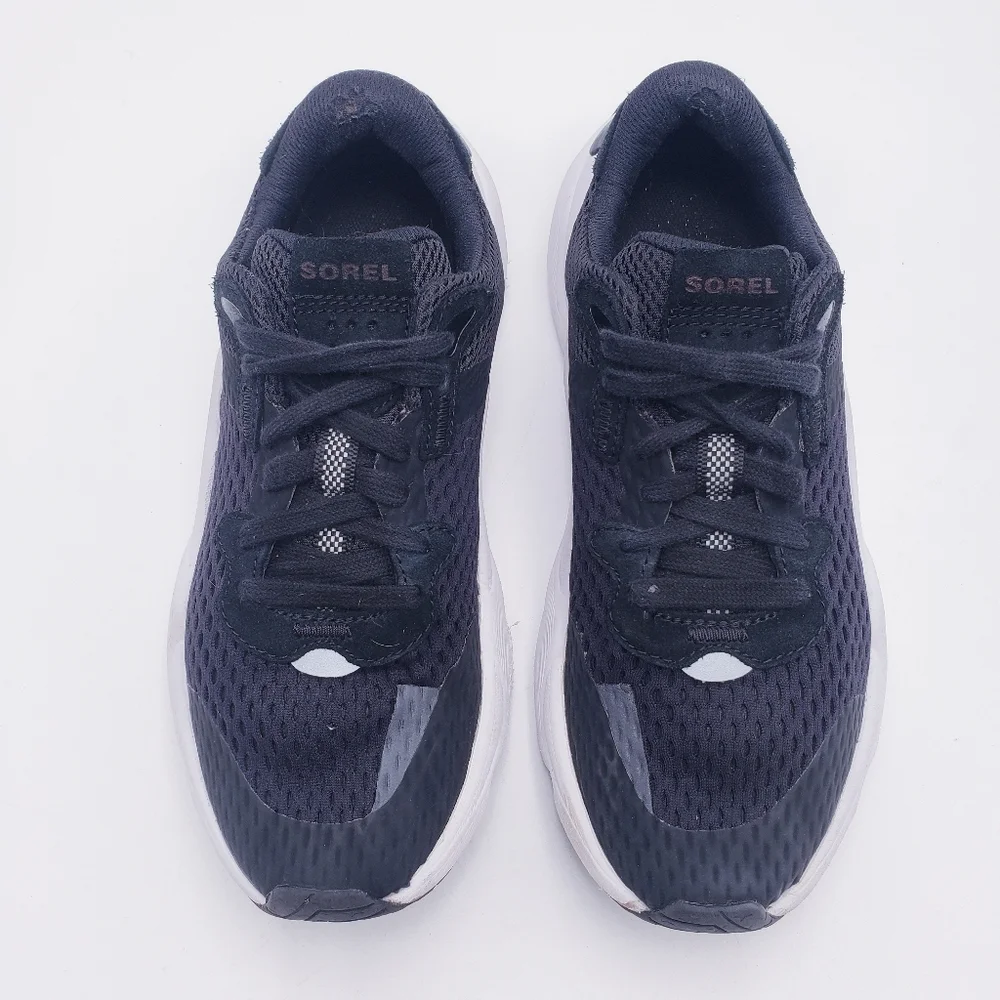 Sorel Women's Kinetic‎ RNEGD Lace Comfort Sneakers Shoes Black Low Top Size 8
